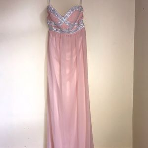 Minuet Petite Dresses - Pink/Peach Prom Dress Minuet Petite Dresses - Pink/Peach Prom Dress